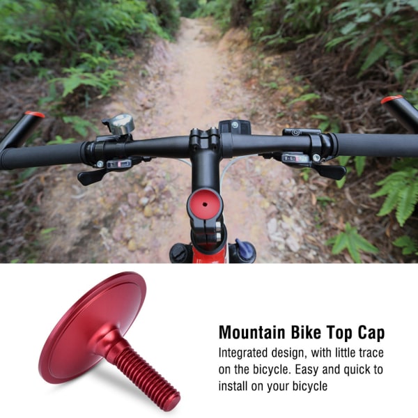 Cykelheadset Mountain Bike Top Cap för 28,6 mm gaffelrörsskydd Cover (röd)
