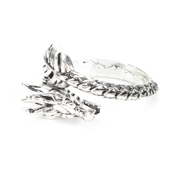 MH Vintage Punk Ringar i Legering Justerbar Drake Design Cool Antik Silver Ringar för Män