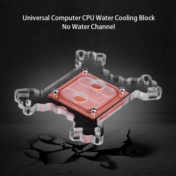 Universal CPU Vattenkylblock Kylblock Kopparbas Ingen vattenkanal
