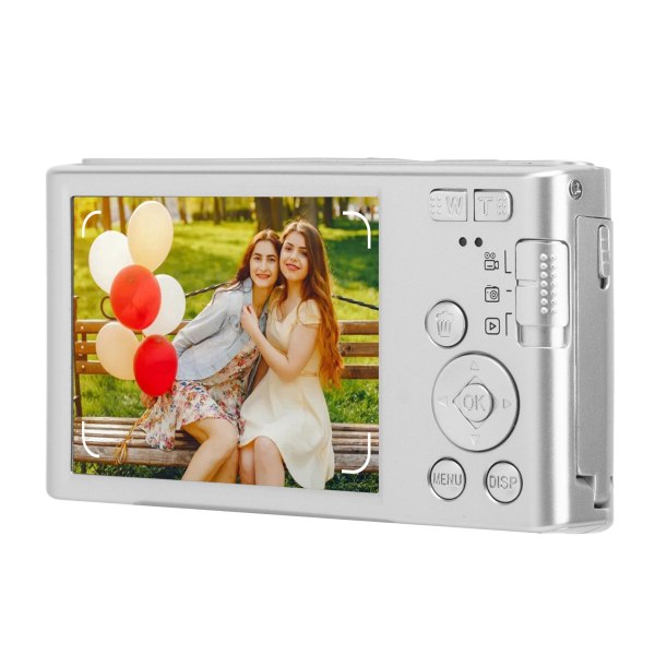 4K digitalkamera 48MP 2,8 tommer 16X digital zoom bærbart kompaktkamera for tenåringer nybegynnere Sølv