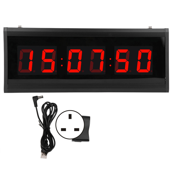 Husholdnings moderne LED digital elektrisk klokke med evigvarende kalenderdekorasjon 100-240V Pris UK