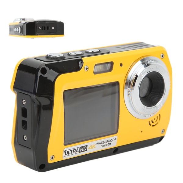 4K 56MP Dual Screen Digitalkamera 18X Digital Zoom 10ft Vandtæt undervandsvideokamera til udendørs