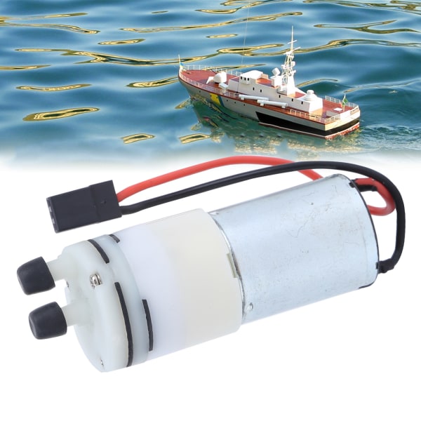 3-6V 370 vannkjølepumpe med motor RC-båter Vanntett lavstøy minipumpe JR-plugg