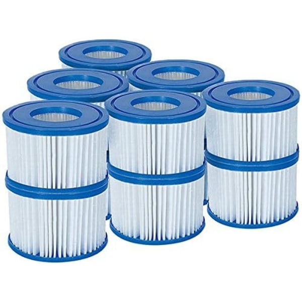 Lay-Z-Spa Hot Tub Filter Cartridge VI til alle Lay-Z-Spa modeller - 6 x Twin Pack (12 filtre)-