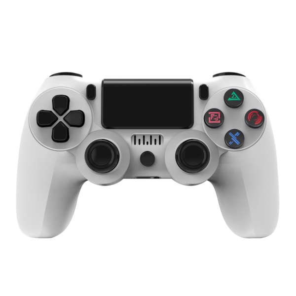 PS4 trådløs Bluetooth-controller 4. generations-controller med lysbjælke - hvid