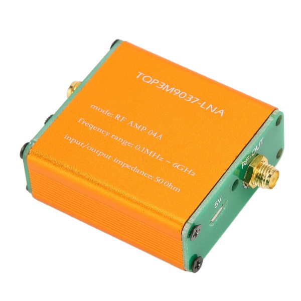0,1MHz-6GHz fuldbånds lavstøjsforstærker Professionel 20dB højforstærket LNA RF-effektforforstærkermodul leveret med indbygget batteri