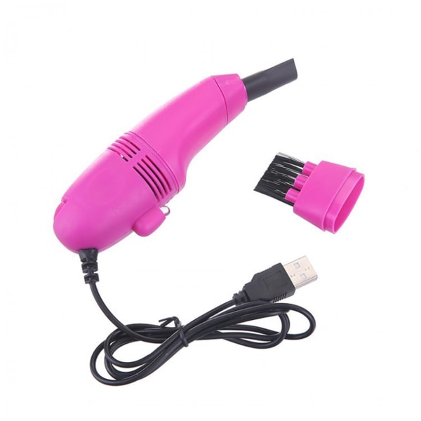 USB minipölynimuri, hiljainen, suurikapasiteettinen kannettava näppäimistön puhdistusaine tietokoneen näppäimistölle, ruusunpunainen