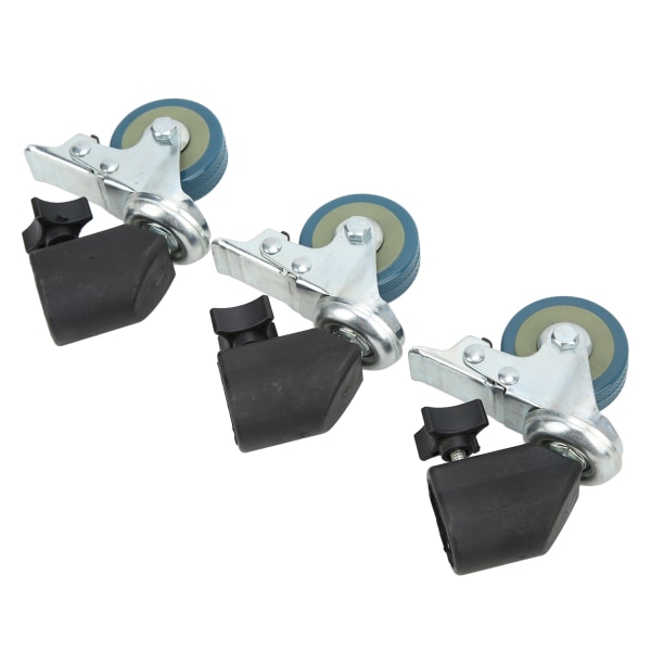 3 stk 22 mm svingbare hjulsett for fotografering Lysstativ Studio Foto Videoopptak Låsehjulsett med brems