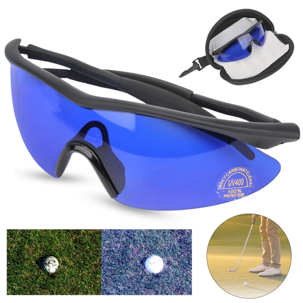Golf Finding Glasögon Professionella Golf Ball Finder Linser Glasögon med glasduk