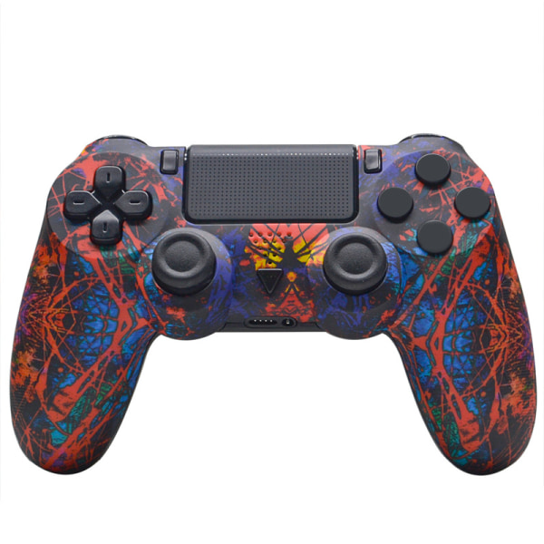 PS4 Water Transfer Bluetooth trådløs vibrationscontroller Red Web Spider