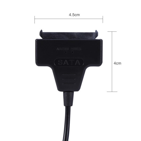 SATA 7 + 15 22-pinners til USB 2.0-kabeladapter for 2,55 HDD-harddisk med USB-strømkabel