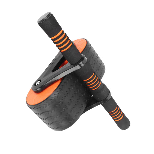 Automatisk magrullhjul med ergonomiskt handtag och knäskydd för hemgym, orange