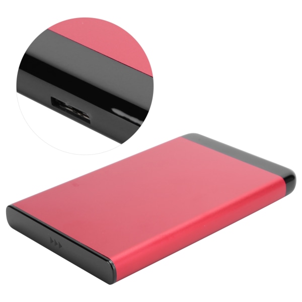 Siirrettävä kiintolevykotelo USB3.0 Kannettava 2,5 tuuman SSD/HDD SATA-alumiiniseoskotelolle 8TB Rouge