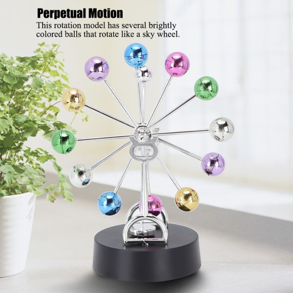 Plast Roterende Ball Rotasjon Perpetual Motion Hjem Bord Dekorasjon Modell
