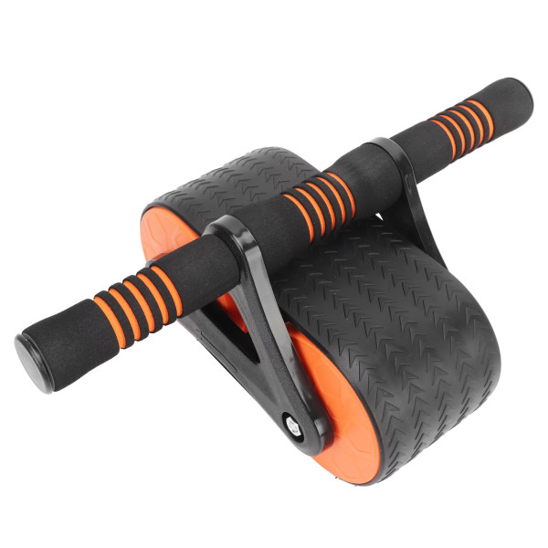 Automatisk magrullhjul med ergonomiskt handtag och knäskydd för hemgym, orange
