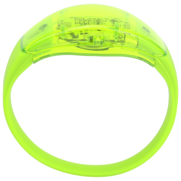 Nattløpende LED-armbånd Lydkontroll Lys opp Silikon Blinkende armbånd for PartyGreen