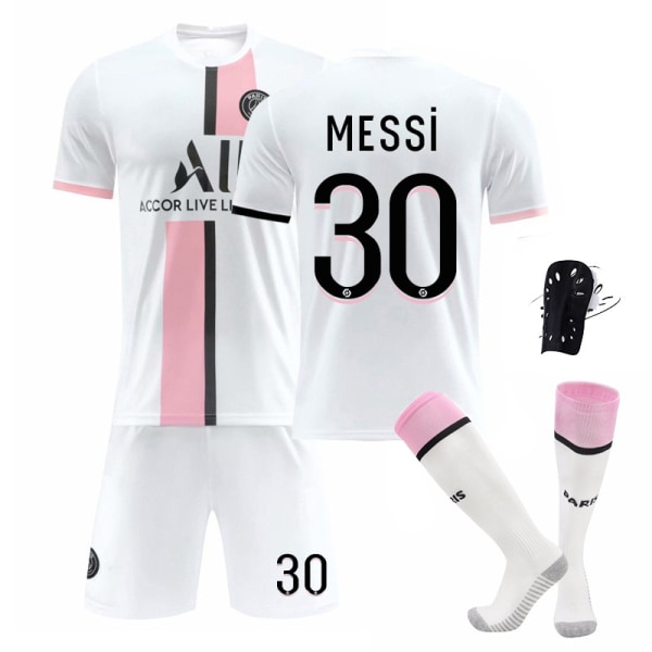 Børnefodbold 2122 hjemmetrøje Saint-Germain fodboldtrøje træningstrøje sæt nr. 30 Messi med sokker 26