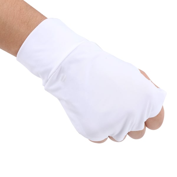 Half Golf Gloves Høyre Is Silk UV-beskyttelseshansker for menn og kvinner L Hvit