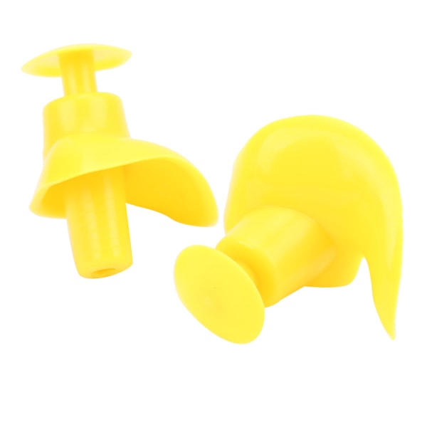 Vattentät silikon, dammsäker spiralpropp för simtillbehör för barn och vuxna (gul)