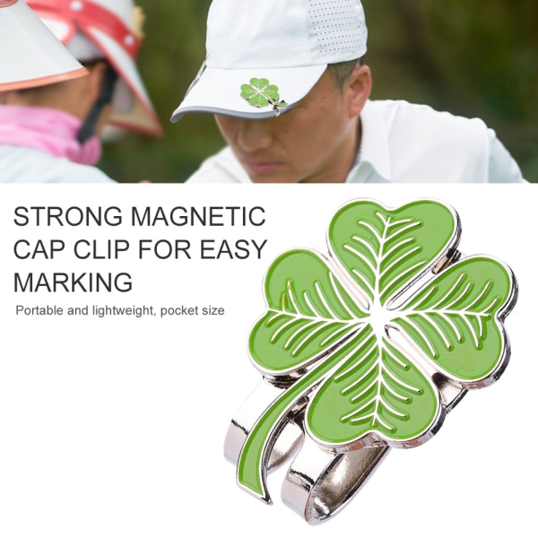 Magnetisk Golf Cap Clip Kløver Hat Clamp Metal Ball Marker Udendørs Sports tilbehør