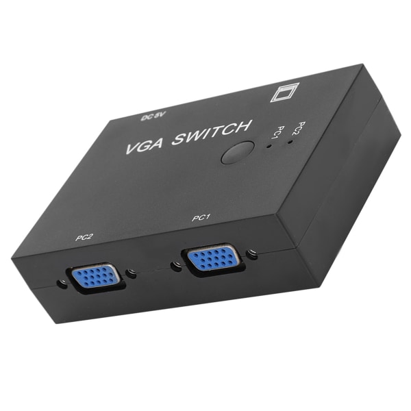 VGA Splitter Computertilbehør 2-In-1-Out 2 Port Switcher HD Display Tilbehør til Host Switch
