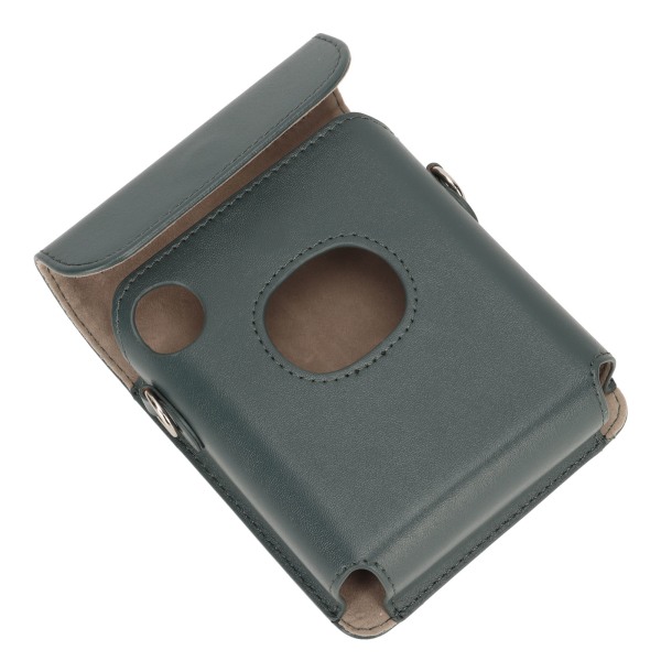 Bæreveske i PU-skinn Vintage anti-ripe kameraveske med skulderstropp for FujiFilm Instax Square Link smarttelefonskriver mørkegrønn