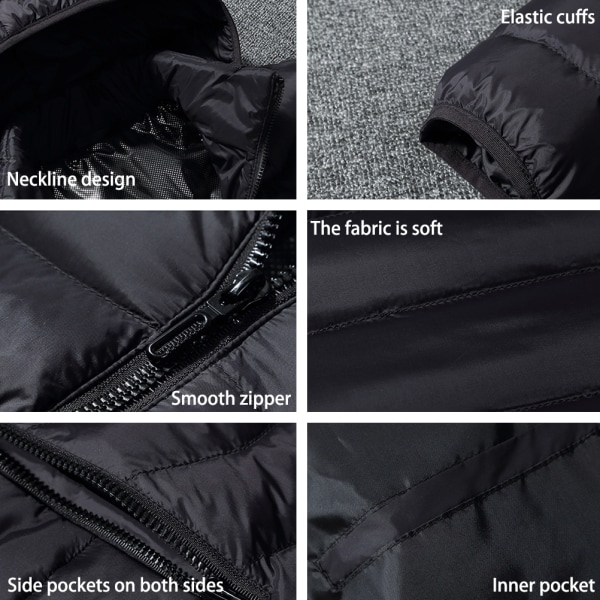 8 Zone opvarmet jakke USB elektrisk hættetrøjejakke Vintervarmejakkejakke