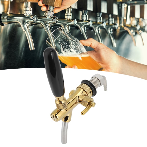 G5/8 trådjusterbar ølkrankran Messing rustfritt stålutstyr for hjemmebarrestauranter