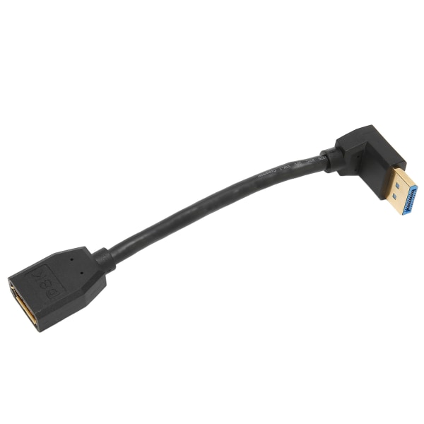 Displayport-forlengelseskabel DP1.4 versjon 90-graders Displayport hann-til-hun-forlengelsesadapter for 8k 60hz 4k 144hz