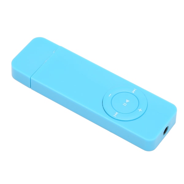 MP3-spiller Tapsfri lydstøtte Opptil 64 GB minimusikkspiller for studenter som kjører Travel Blue
