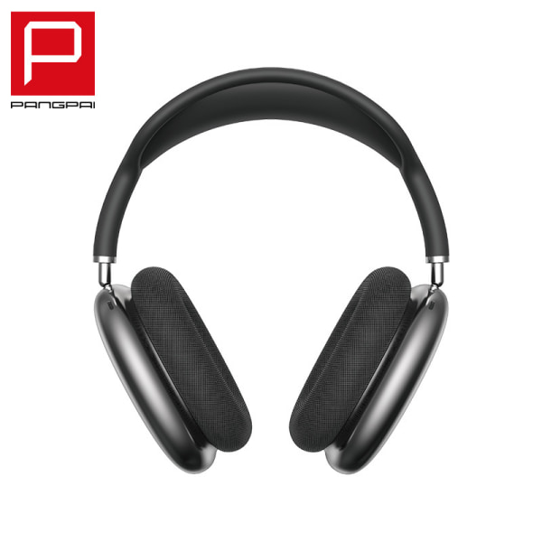 Populär p9AirMax TWS huvudmonterad Bluetooth headset trådlös musikstereo infällbar mobiltelefonanpassning+S black