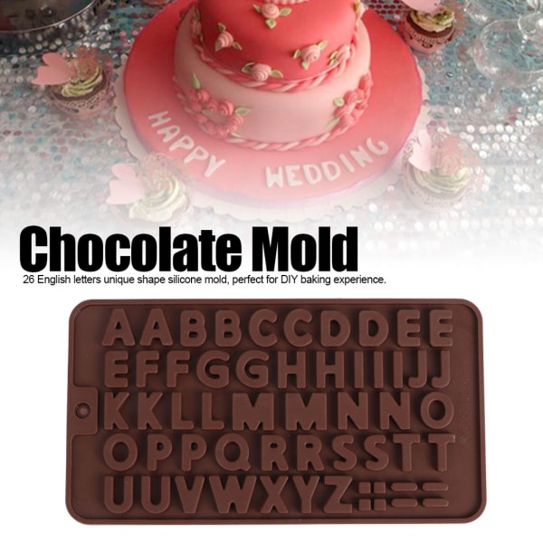 3 stk 26 engelske bogstaver form silikone chokolade kageform DIY bageværktøj tilbehør