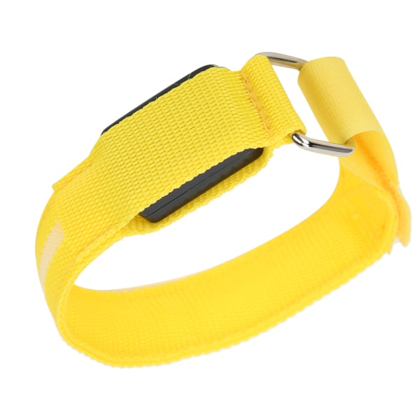 Outdoor Running LED käsivarsinauha säädettävä vilkkuva ranneke Pyöräily Valaiseva rannekoru keltainen