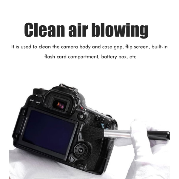 12 stk DSLR-kamerarengjøringssett med renseservietter Klut Linsrengjøringspenn Multifunksjonell linse Digitalt tilbehør rengjøringsverktøy