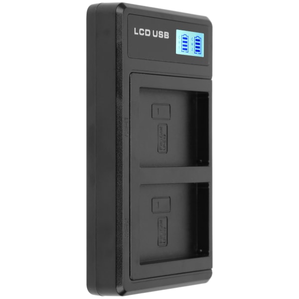 Bærbar kamerabatterilader for LP-E12 USB-kamera dobbel lader med LCD-skjerm