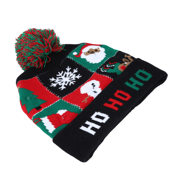 Jouluneulottu pehmeä lämmin talvihattu Kevyt hattu lapsille Aikuiset Festivaalit Holiday PartyType 7