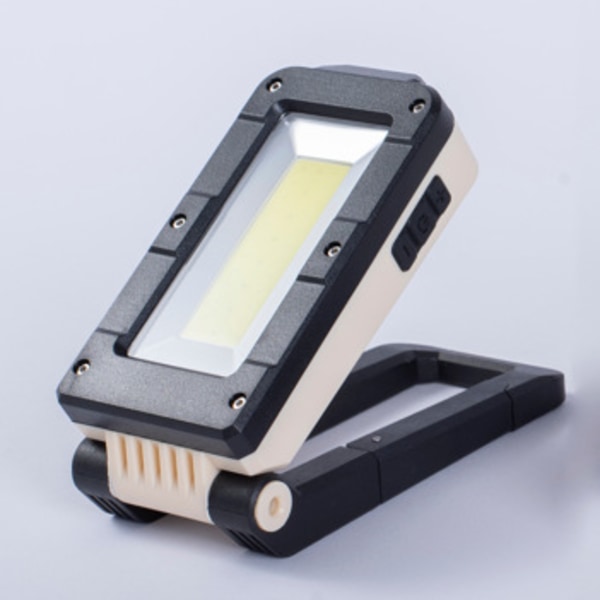 Innfelt belysning LED arbeidslys USB oppladbar bærbar lommelykt Campinglys Utendørs Vanntett Spotlight Arbeidslys med Magnet Beige