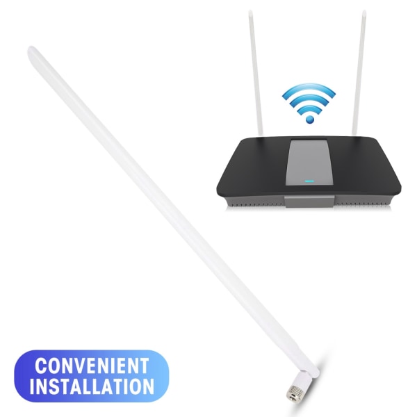 Reititin Omnidirectional Antenni 10dBi White Network Card 2.4G Wifi Signal Booster