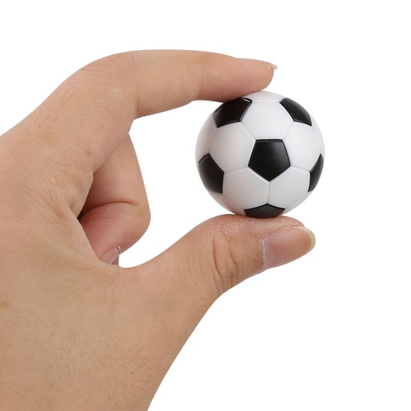 Erstatning av bordfotballfotballer i sort-hvitt-miniplast (6 stk)