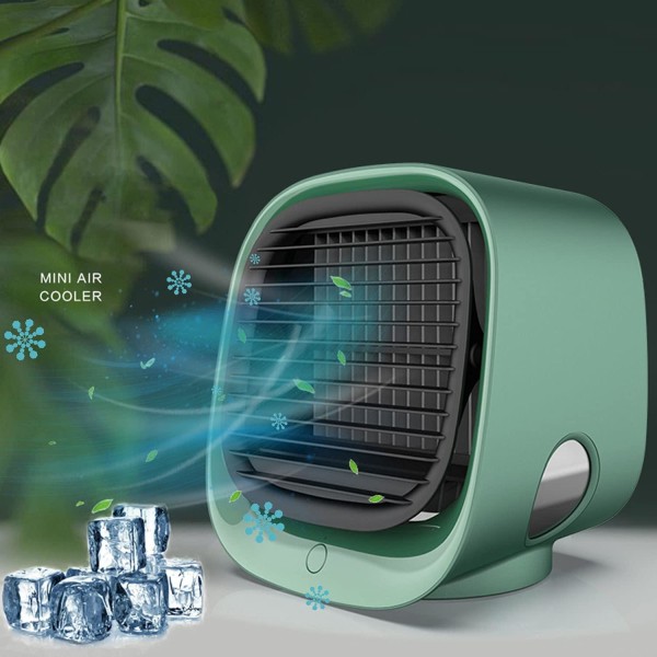 Moderni Mini Air Cooler USB AC / tuuletin ilmankostutin - vihreä