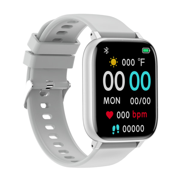 Klokke H9 Smart Klokke Helseovervåking Bluetooth Ring Klokke Sport Hjertefrekvens Blood Oxygen Sports Watch+S galaxy gray