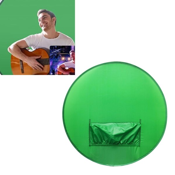 142 cm Pyöreä green screen tausta Kannettava green screen tuoli tausta videokeskusteluja varten Videoneuvottelupeli Yksikerroksinen L-koko