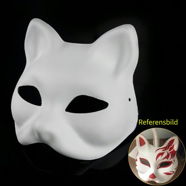 10 stk Therian Mask Cat Fox Mask Therian Halloween Mask Therian Kostume til børn Voksne Blank maske til julefest & Therian WELLNGS 1