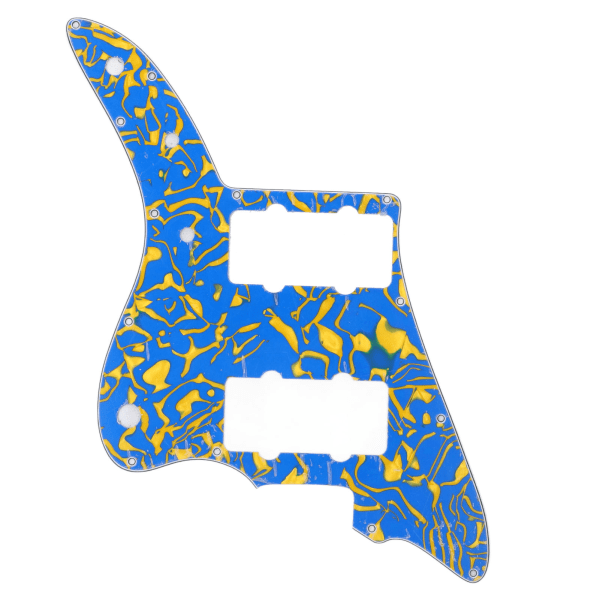 MH Blue Yellow Electric Guitar Pickguard Fashionable Wear Proof Scratch Resistant Guitar Pickguard Replacement