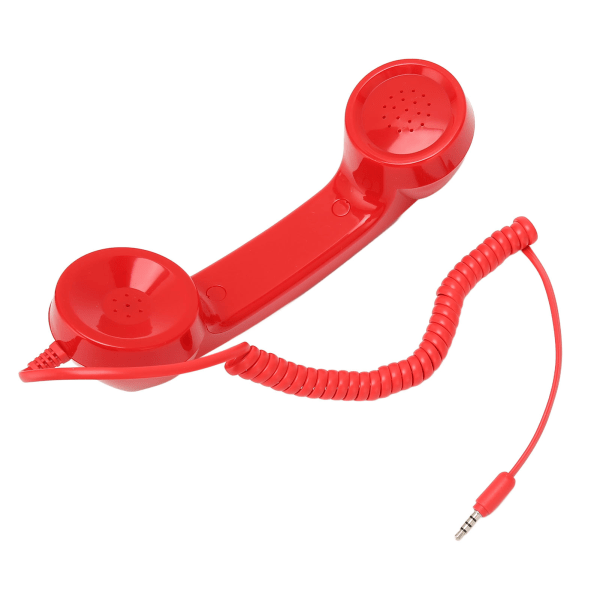 Retro telefonlur Multifunktion Strålningssäker handhållen mobiltelefonmottagare för mobiltelefoner Datorer Röd