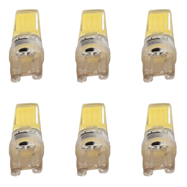6 stk G9 LED pære COB Dæmpbar Professionel G9 LED pære erstatning til væglamper Bordlamper 220V hvidt lys