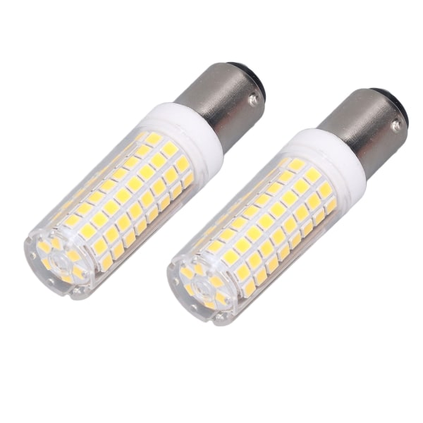 2 st LED majslampa BA15D 10W Dimbar Energisparande 102LEDs keramisk glödlampa AC 100‑120V