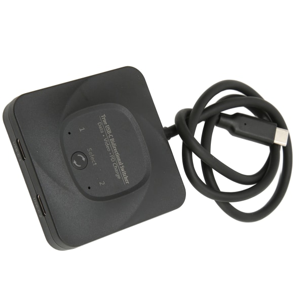 USB C Switch 2 i 1 udgang Plug and Play 8K 60Hz HD Type C Bi-retnings switcher splitter med strømindikator til pc'er