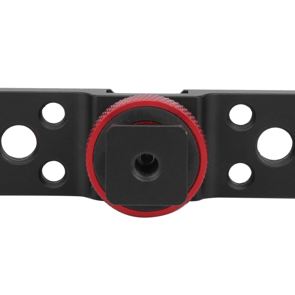 3 i 1 Hot Shoe Mount Adapter Extension Bar Brakett Stativ for kamera Mobiltelefon Svart