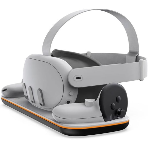 Meta Quest3 VR hjelm oplader base Meta Quest3 håndtag kontakt base oplader med LED lys bar